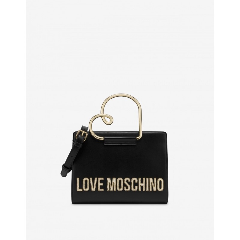 LOVE MOSCHINO Handbag HEART HANDLE - Black