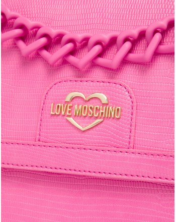 LOVE MOSCHINO - Borsa a Spalla Heart Chain - Rosa -