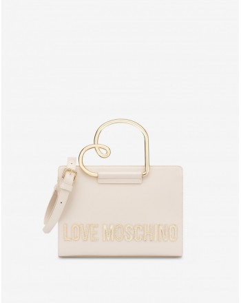 LOVE MOSCHINO Handbag HEART HANDLE - Ivory