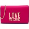 LOVE MOSCHINO - Gold Metal Logo Pochettina - Fucsia -