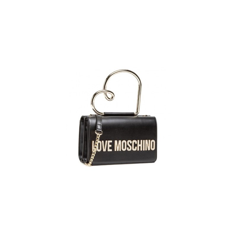 LOVE MOSCHINO - Handbag with heart handle - Black -