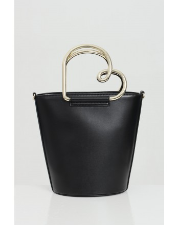 LOVE MOSCHINO - Bucket bag with logo - BLACK