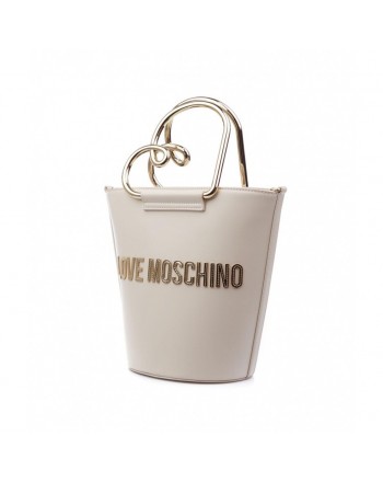 LOVE MOSCHINO - Bucket bag with logo - Ivory -