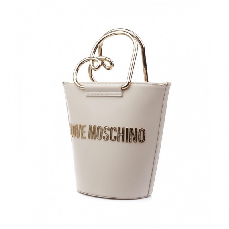 LOVE MOSCHINO - Bucket bag with logo - Ivory -