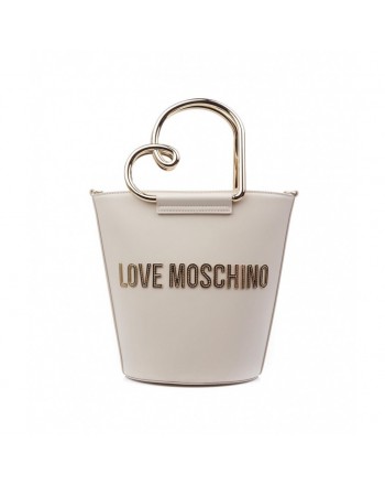 LOVE MOSCHINO - Borsa a secchiello con logo - Avorio -