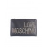 LOVE MOSCHINO - Soft Studded Clutch Bag - Black -