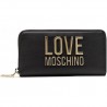 LOVE MOSCHINO - Portafoglio Gold Metal Logo Love Moschino  - NERO -