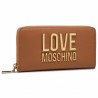 LOVE MOSCHINO - Gold Metal Logo Love Moschino Wallet - Leather -