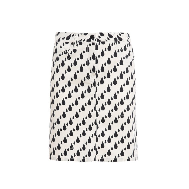 LOVE MOSCHINO Miniskirt with RAIN print - Black / White