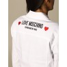 LOVE MOSCHINO - Giacca di jeans con logo posteriore - Bianco