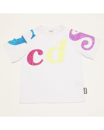 GCDS Mini - T-shirt con stampa - Bianco