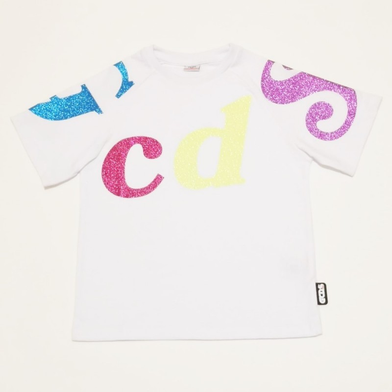 GCDS Mini - T-shirt con stampa - Bianco