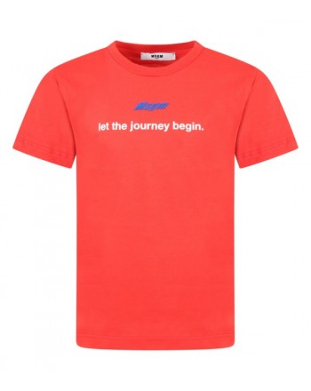 MSGM Baby -  T-shirt with logo - Red