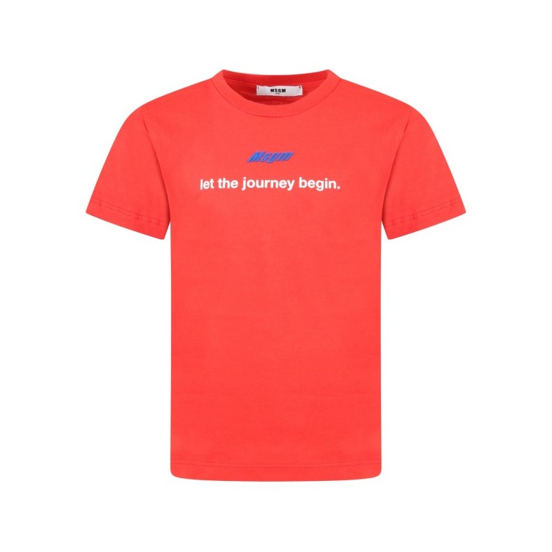 MSGM Baby -  T-shirt with logo - Red