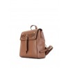 LOVE MOSCHINO - Backpack in hammered eco-leather with flap - Leather