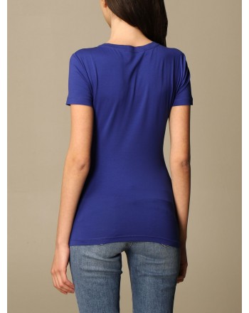 LOVE MOSCHINO - T-shirt con stampa logo- Blu