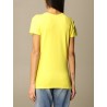 LOVE MOSCHINO - Cotton T-shirt with patches - Yellow