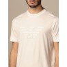 EMPORIO ARMANI - Cotton T-shirt with rubberized logo 3K1TAG - White -