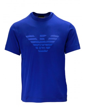 EMPORIO ARMANI - Cotton T-shirt with rubberized logo 3K1TAG - Overseas -