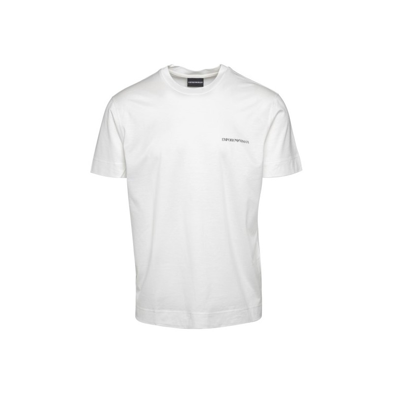 EMPORIO ARMANI -  T-Shirt girocollo Logo Piccolo 3K1TF3 - Bianco -