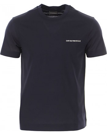 EMPORIO ARMANI -  T-Shirt girocollo Logo Piccolo 3K1TF3 - Navy -