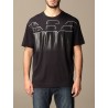 EMPORIO ARMANI - Large logo cotton T-shirt 3K1TC0 - Navy -