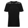 PHILIPP PLEIN - Crewneck T-Shirt with lace inserts WTK2184 - Black
