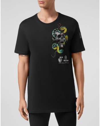 PHILIPP PLEIN- TATTOO Round Neck T-Shirt MTK5078 - Black