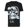 PHILIPP PLEIN - T-shirt Girocollo stampa Nuvole MTK5085 - Nero