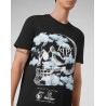 PHILIPP PLEIN - Cloud print crewneck T-shirt MTK5085 - Black