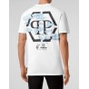 PHILIPP PLEIN - T-shirt Girocollo stampa Nuvole MTK5084 - Bianco