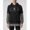 PHILIPP PLEIN - Hooded Sweatshirt with Skull MJB2428 - Black