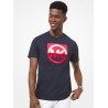 MICHAEL by MICHAEL KORS - T-shirt in cotone con logo ricamato CS1507C1V2 - Blu -