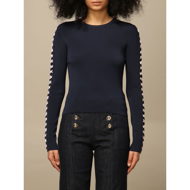 MICHAEL BY MICHAEL KORS - Sweater with criss cross MS1600WBVC - Midnight