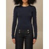 MICHAEL BY MICHAEL KORS - Sweater with criss cross MS1600WBVC - Midnight
