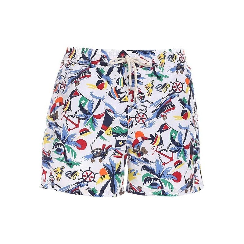 POLO RALPH LAUREN - Multicolor print swim shorts 710837406001 - Hawai -