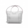 TOD'S - Leather Shopping Bag double T - White