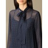 MICHAEL BY MICHAEL KORS - Camicia in georgette a pois   MS14KRV1BU - Midnight/Bianco