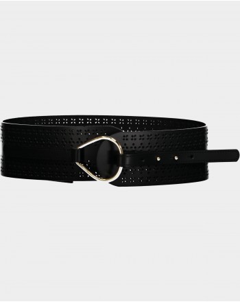 MAX MARA STUDIO  - BOLIVIA Leather Belt 6501011 -Black