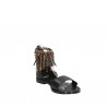EMANUELLE VEE - Leather sandal 411m-401-13-sh - BLACK -