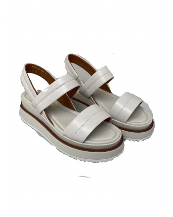 EMANUELLE VEE - Sandal with Padded Band 411M 809-24 - White -