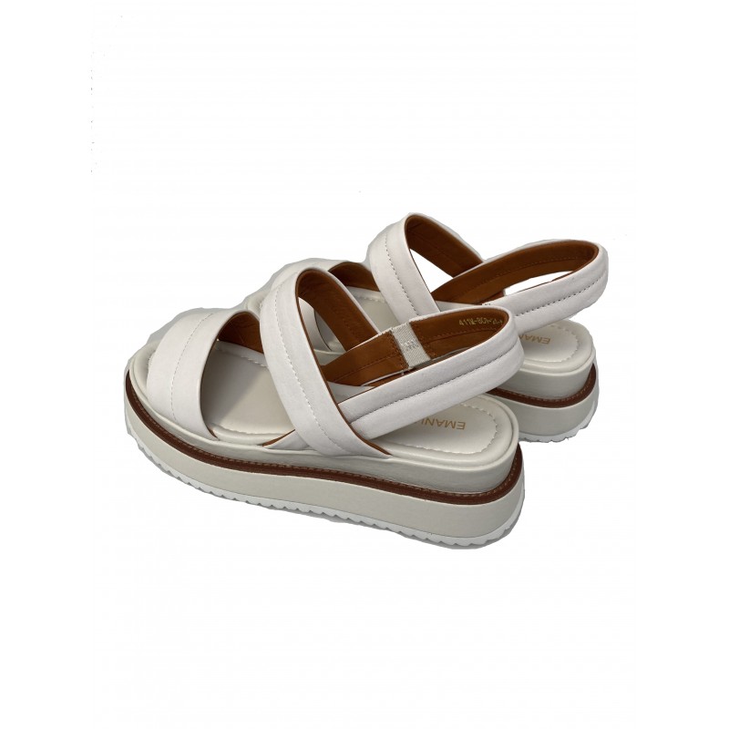 EMANUELLE VEE - Sandal with Padded Band 411M 809-24 - White -