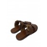 EMANUELLE VEE - Leather Double Straps Sandals 411M406 - Leather