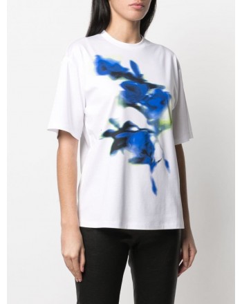 SPORTMAX -T-Shirt in Cotone AEROSO  SP297102110 - Bianco/Blu