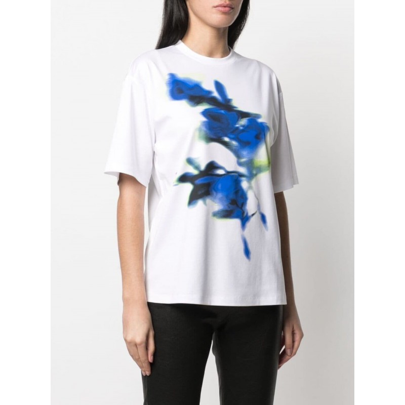 SPORTMAX - AEROSO Cotton T-Shirt SP297102110 - White/Blue