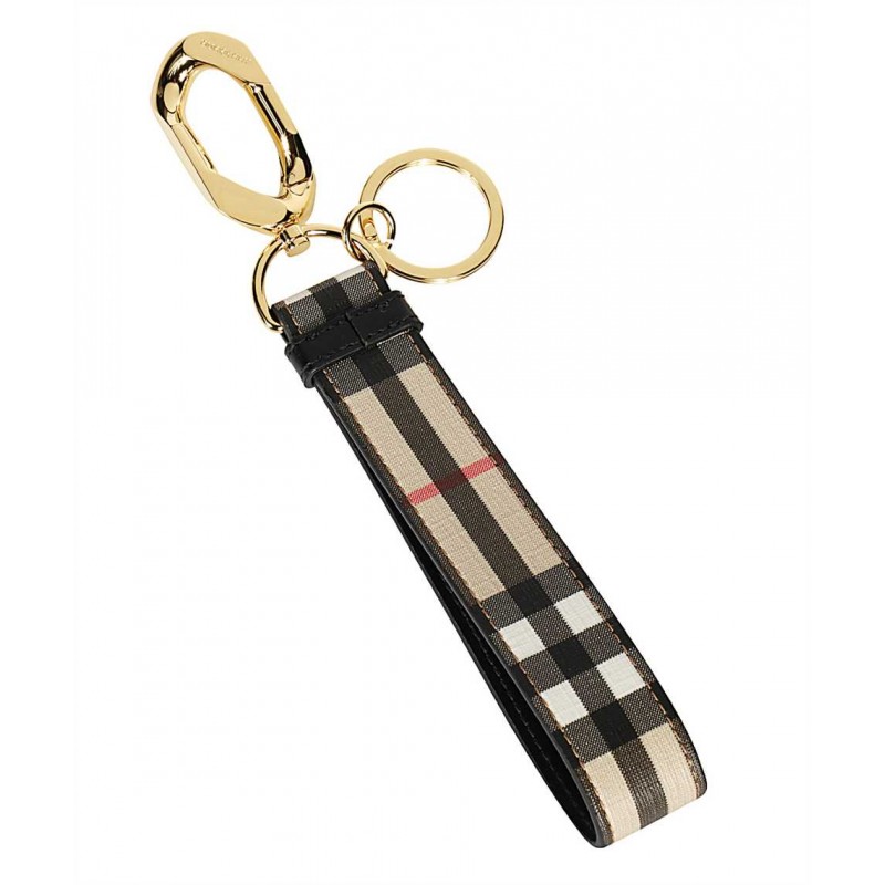 BURBERRY - Keychain with Check pendant - Archive Beige