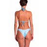 PIN-UP STARS - Padded Triangle Bikini Slip Lady Etnic Flower - Turchese