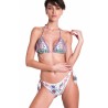 PIN-UP STARS -  Bikini Triangolo Imbottito Slip Lady Camaleonte Strass  20P090T - Bianco