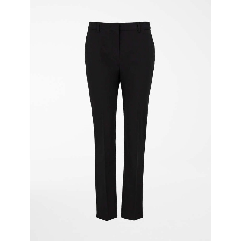 MAX MARA STUDIO- NICHEL Cotton Gabardine Trousers 613103110- Black - Black