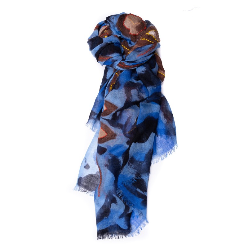 CAMERUCCI - ROSA scarf wool - Light Blue